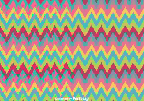 Retro Colors Chevron Pattern vector