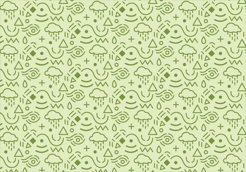 Abstract pattern background with green shapes vector
