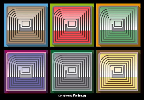 RFID Icon Vector Set