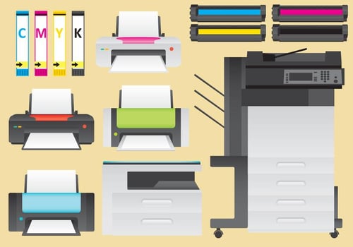 Ink And Laser Printers Vector