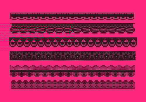 Lace Trim Patterns Vector