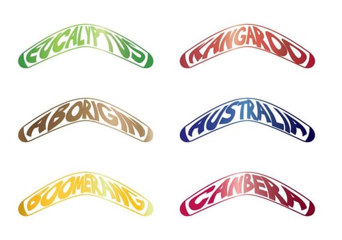 Boomerang Typography vector