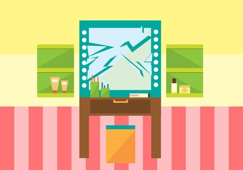 Free Mirror Cracked Vector Illustration 