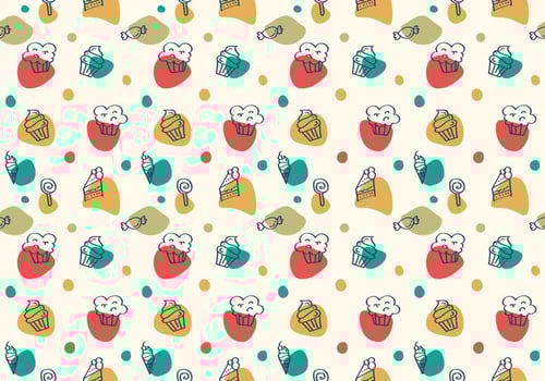 Free Cake and Dessert Vector Patterns 
