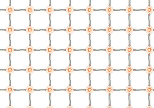 Floral Grid Pattern Vector