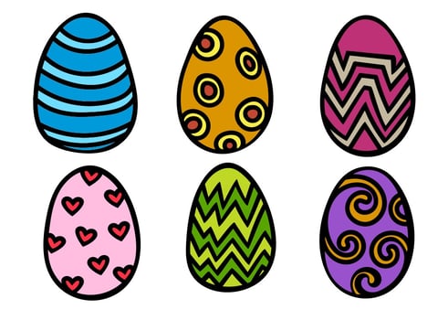 Cartoon Easter Egg Vectors