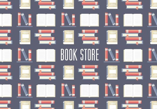 Book Store Pattern Vector