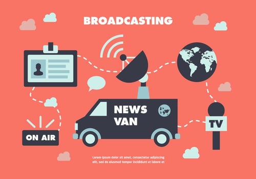 Free Flat News Journalist Vector Background