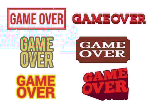 Game Over Vector Labels