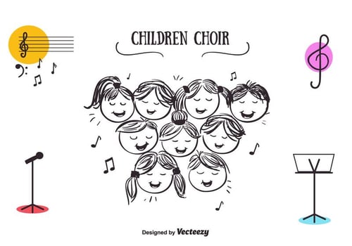 Children Choir Vector