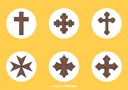 Free Wooden Crosses Vector