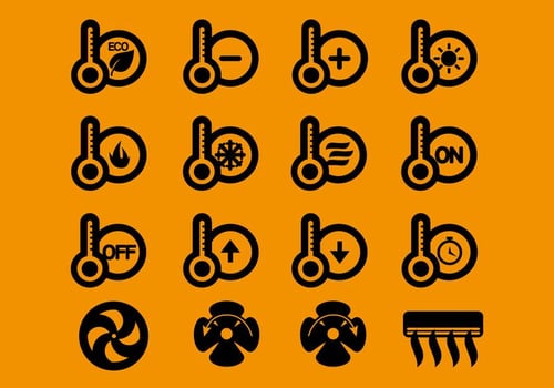 Hvac Icons Vector