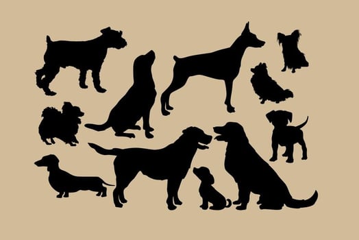 Dog Silhouettes vector