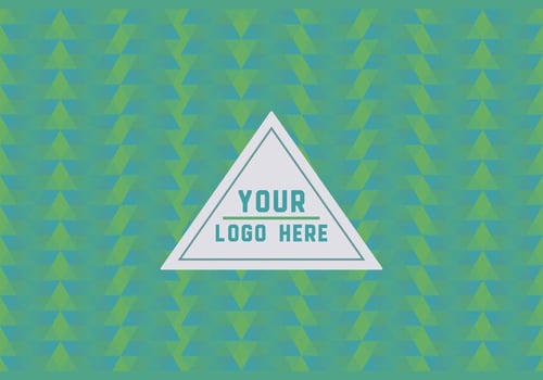 Free Green Geometric Logo Background vector