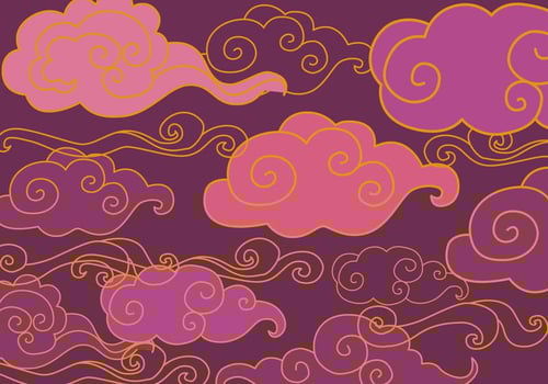 Free Oriental Purple Ornament Vector
