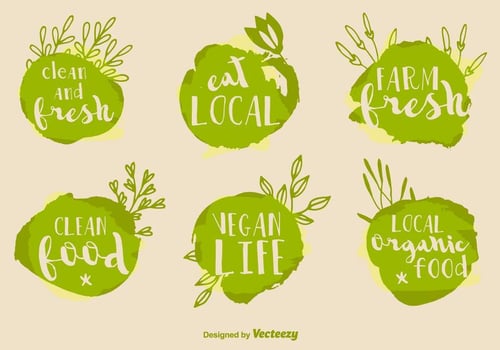 Healthy Food Vector Signs