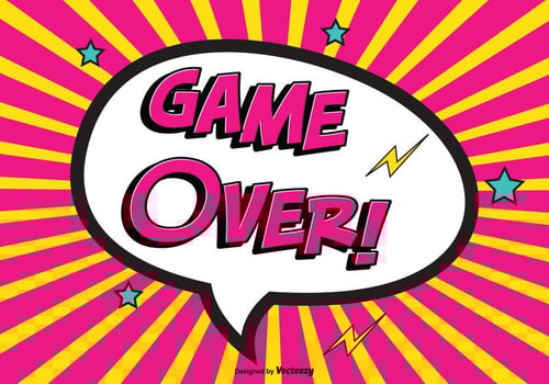 Comic Game Over Vector Illustration