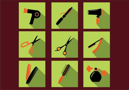 Barber Tools Icon Vectors