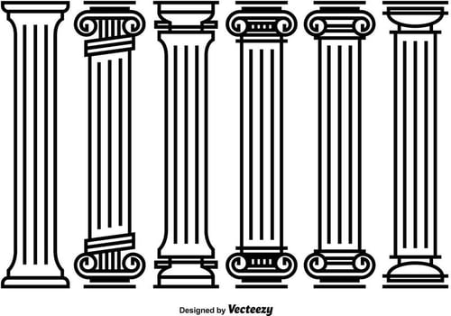Decorative Roman Pillar Vectors