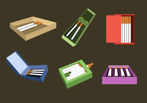 Cigarette Pack Illustration Vector