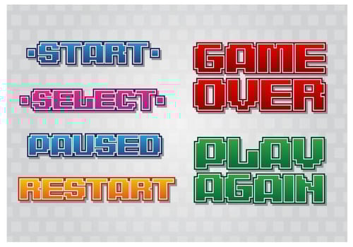 Retro Game Menu vector