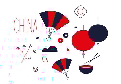 Free China Town Vector