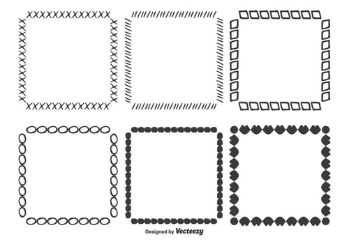 Hand Drawn Vector Frame Set