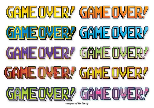 Comic Style Game Over Text vector