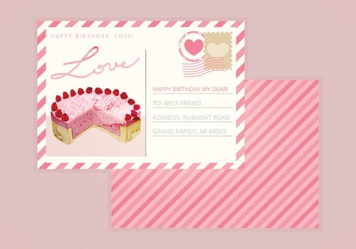 Valentine Vector Postcard