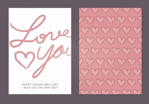 Love You Vector Valentine's Day Card