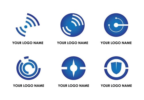Abstract Techno Logo Vectors