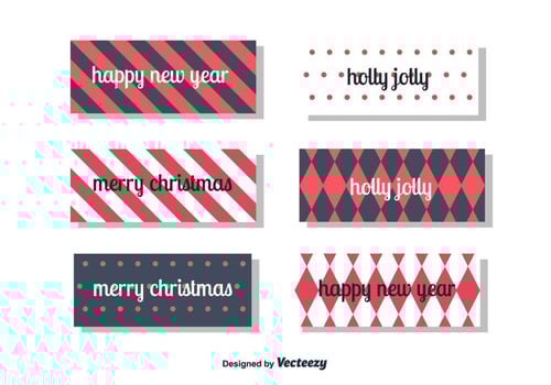 New Year's and Christmas card vector