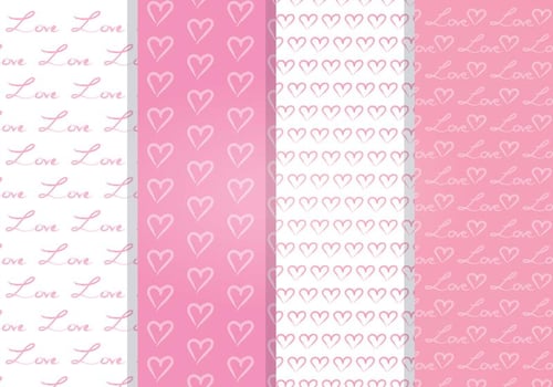 Love Heart Vector Seamless Pattern 