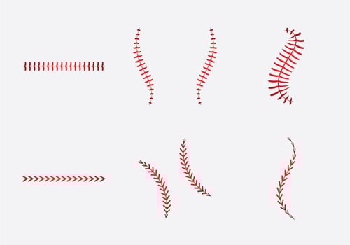 Free Baseball Laces Vector Illlustration