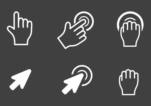 Free Pixel Cursors Icons Vector