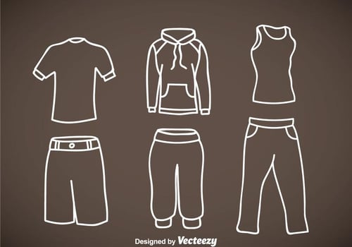 Tracksuit Hand Drawn Vector Icons