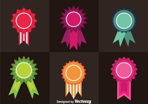 Colorful Cockade Vector Sets