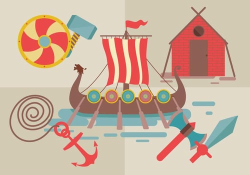 Viking Ship Vector