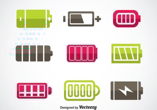 Phone Battery Icons Sets vector