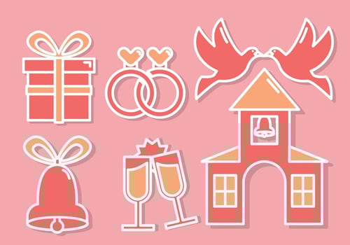 Wedding Icons Vector