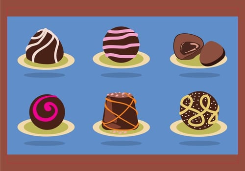 Delicious Truffles Vector