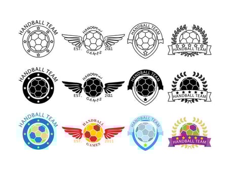 Hand Ball Logo Vectors