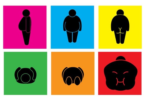 Fat Guy Posture Vectors