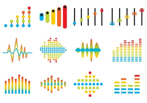 Sound Bars Icon Vectors
