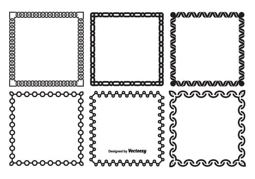 Decorative Vector Frame Set