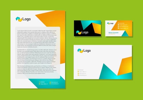Letter Head Design Corporate Identity Stationery Technologic vector