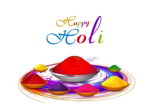 Colorful Holi Powder Color On White Background vector