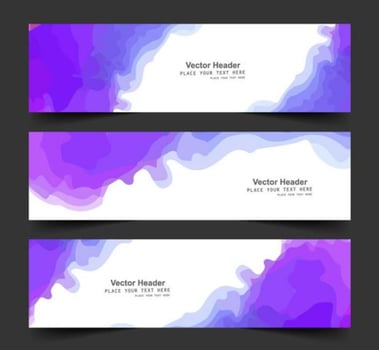Header With Watercolor Splash vector