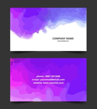 Water Splash Business Card vector