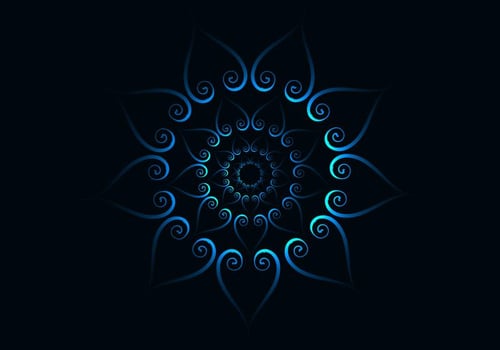 Abstract Blue Concentric Pattern vector
